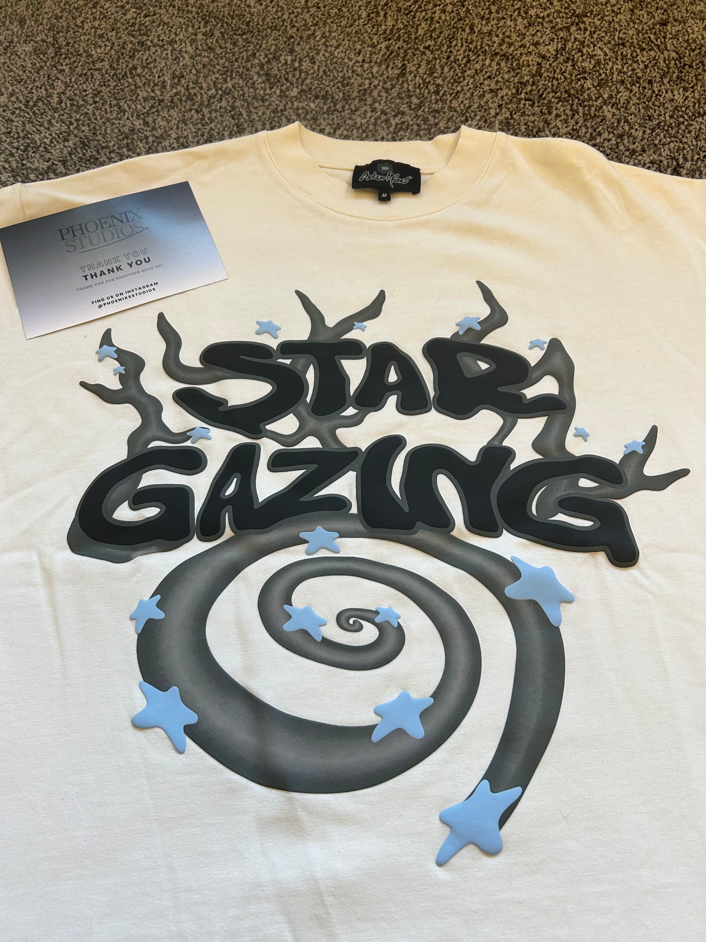 Broken planet 'star gazing' t shirt white