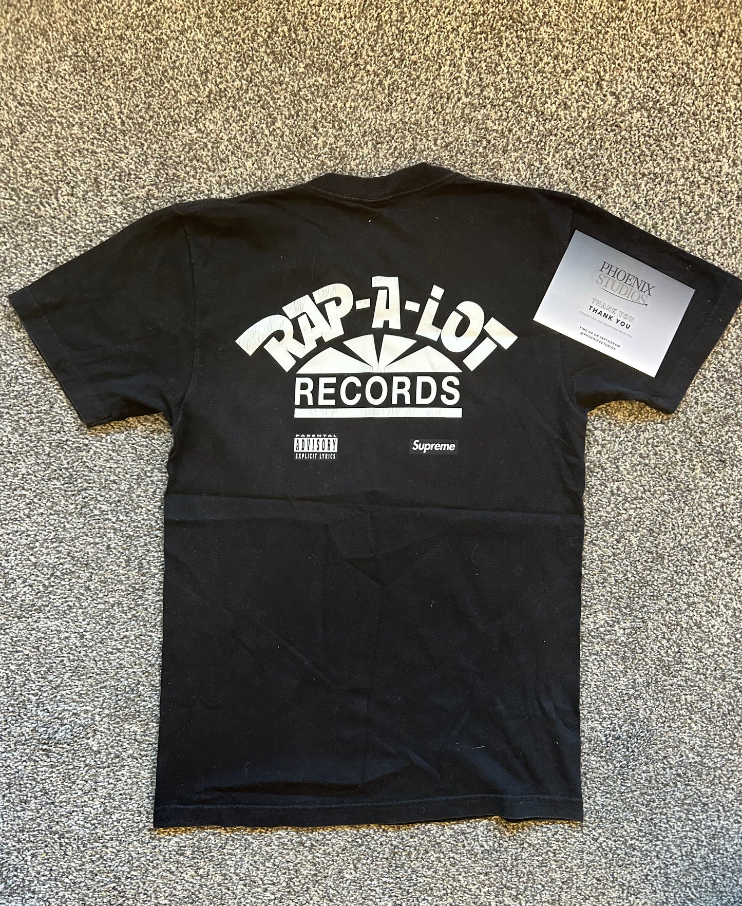Supreme 'rap a lot records' t shirt black