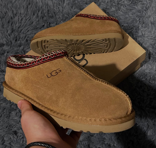 UGG Tasman 'chestnut' fluffy slippers