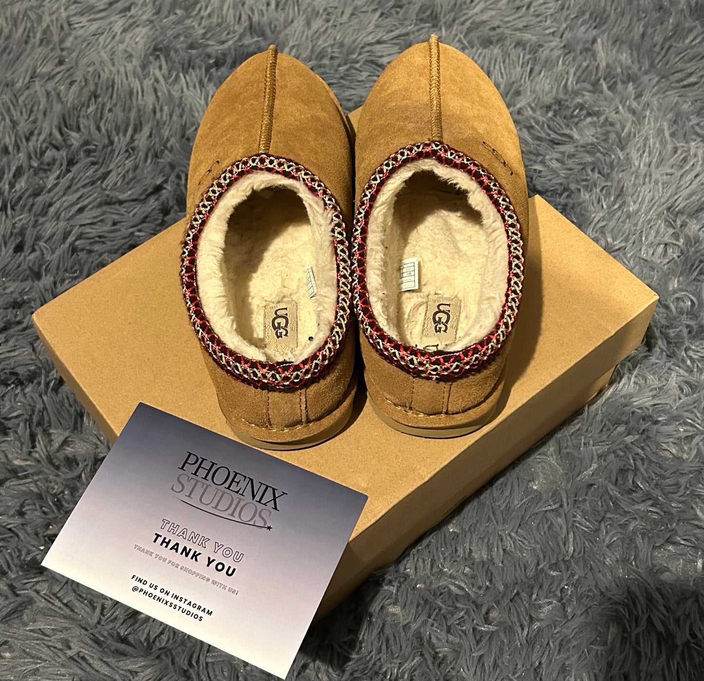 UGG Tasman 'chestnut' fluffy slippers